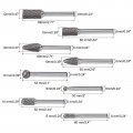 Uxcell Tungsten Carbide Rotary Files 1 4 Shank Double Cut Cylindrical Radius End Burrs Tool 6mm 10mm 12mm Dia For Die Grinder