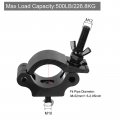 Uxcell Light Truss Clamps Aluminum Alloy Stage Lighting Pipe O Clamp For 1 5-2 05inch Od Tube Max Load 500lb Single Buckle