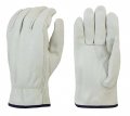 Premium 100 Cowhide Leather Driver Gloves Durable Work For Men And Women X Large Beige 12 Count Top Grain With Keystone Thumb 