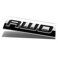 Chrome Finish Metal Emblem Awd Badge Black Letter