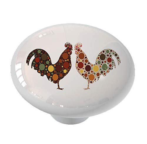 Gotham Decor Retro Rooster Pair Drawer Cabinet Knob