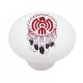 Gotham Decor Native American Dream Catcher Ceramic Drawer Knob 