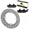 Caltric Front Left Brake Disc With Pads Compatible Can-am Maverick 1000r 2014-2015 2017-2018