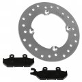 Caltric Front Left Brake Disc With Pads Compatible Can-am Maverick 1000r 2014-2015 2017-2018
