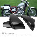 Left Right Motorcycle Battery Side Cover Fairing Protector Cool Decoration For Vt600 Vt600c Vt600cd 1999a 2007 Bright Black