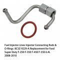 Waltyotur 8 Pcs Diesel Fuel Injector Lines Connecting Rods O-rings 8c3z-9229-a Replacement For Ford Super Duty F-250 F-350