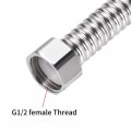 Uxcell Corrugated Stainless Steel Flexible Water Line 31 5inch Long G1 2 Female Threaded Connector With Washer