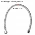 Uxcell Corrugated Stainless Steel Flexible Water Line 31 5inch Long G1 2 Female Threaded Connector With Washer
