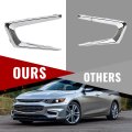 Hecasa Pair Fog Light Molding For 2016-2018 Chevy Chevrolet Malibu L Ls Replacement Gm1038196 Gm1039196 Front Lamp Trim Chrome
