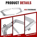 Hecasa Pair Fog Light Molding For 2016-2018 Chevy Chevrolet Malibu L Ls Replacement Gm1038196 Gm1039196 Front Lamp Trim Chrome