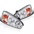 Instyleparts Chrome Housing Clear Lens Headlights Made For 04-08 Chevy Malibu 
