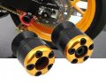 Gold High Quality Motorcycle Carbon Cnc Aluminum Machined Swingarm Sliders Spools Fiber Protector Fit For Kawasaki Gpz500s