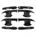 Glossy Black Front Rear Left And Right Exterior Door Handle Bowl Molding Covers 