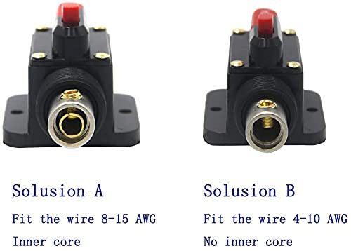 12v 24v Dc 15a Car Audio Inline Circuit Breaker Reset Fuse Holder For Stereo Switch System Protection Marine Boat And Bike Use