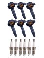 Set Of 6 Ignition Coil Pack And Iridium Spark Plugs For Ford F150 Flex Taurus Explorer Lincoln Mks Mkt 3 5l Ecoboost V6 Turbo 