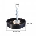 Uxcell Mirror Screws 22mm 0 87 4pcs Decorative Cap Fasteners Cover Nails Wire Drawing Black 304 Stainless Steel