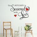 Yellow 15 X 22 This Kitchen Is Seasoned With Love Wall Quote Sticker 