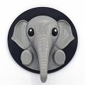 3d Badge Elephant Gray 3-inch Grill Mini Cooper Realistic Stylish Detail Love Printing Plastic Pla On Acrylic Plate Works With 