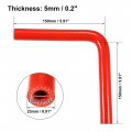 X Autohaux 13mm 0 51 Id 90 Degree Elbow Silicone Reducer Hose Pipe Bend Turbo Water Intercooler Red