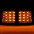 Hecasa Pair Led Turn Signal Lights For 2006-2010 Hummer H3 H3t Replacement Hu2530100 Hu2531100 Lamp Smoke Lens Chrome Housing 