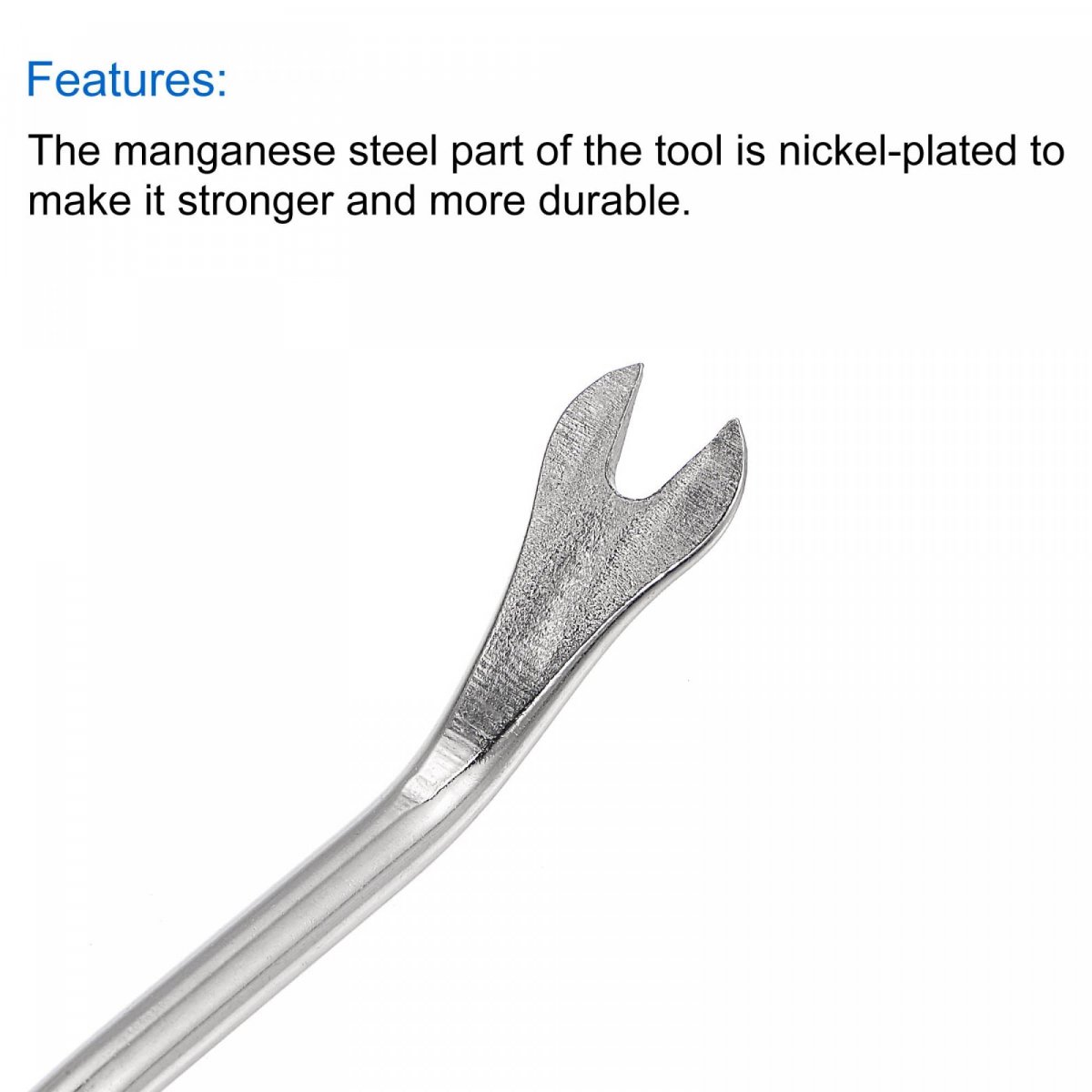 4 Inch All-purpose Nickel Plated Manganese Steel Fastener Remover Clip Removal Tool With Blue Plastic Handle For Window Door