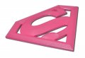 Supergirl Hot Pink Sparkle Metal Auto Emblem