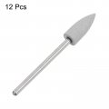 Uxcell 12pcs 150 Grits Abrasive Mounted Stone 2 35mm Shank 1 4 6mm Dia Pointed Point Heads Grinding And Polishing Wheels For