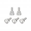 Uxcell Knurled Thumb Screws M4x8mm Brass Shoulder Bolts Grip Knobs Fasteners Nickel Plated 5pcs
