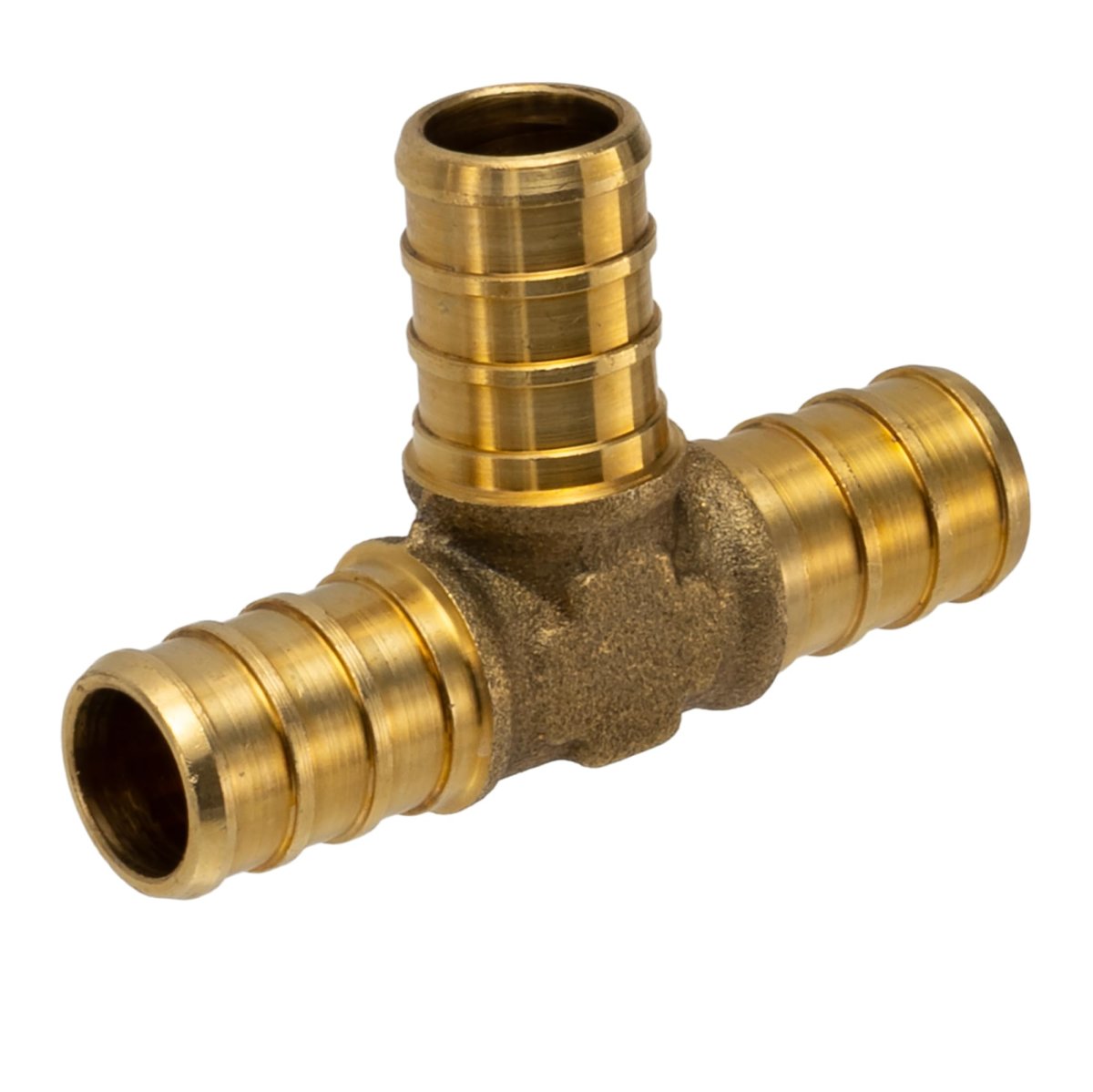 1 2 In Pex Tee Brass Fitting 3 Way Barb Connector Lead Free For Rv Camper And Marine Water Systems Rp-41151