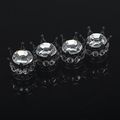 Tasiro 1 Row Pure Handmade Bling Crystal Rhinestones Chrome Crown Tire Valve Stem Caps For Car And Motorcycle Black Silver