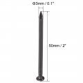 Hardware Nails Carbon Steel Point Tip Wall Cement Nail 50mm 2 3mm Rod Dia Black 50pcs