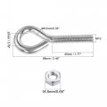 Uxcell M10x50mm Eye Hooks Screws Bolts Kit 2pcs Carbon Steel Hanger Eyelet Screw With Hex Nuts For Metal Hook Wood Terminal