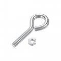 Uxcell M10x50mm Eye Hooks Screws Bolts Kit 2pcs Carbon Steel Hanger Eyelet Screw With Hex Nuts For Metal Hook Wood Terminal