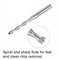 Uxcell Cnc Spiral Router Bits 1 8 3 175mm Shank 2mm X 17mm Upcut Solid Carbide End Mill 2 Flute Milling Cutter For Acrylic Pvc