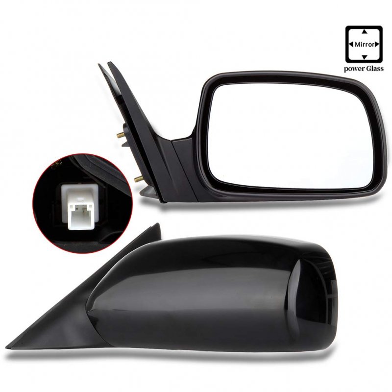 Black Left Side Mirror Fit For 2007-2011 Toyota Camry Smooth Glass Non-folding Non-heated