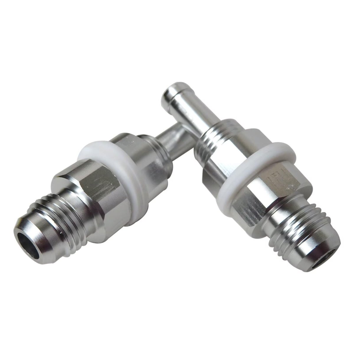 6an Fuel Tank Bulkhead Fitting 2 Pack Male Flare To 5 16 In Hose Barb Aluminum For Racing Lines