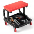 S Afstar Rolling Creeper Heavy Duty Mechanics Seat With Partitioned Tool Storage 4 Universal Wheels Comfortable Padded Mechanic 
