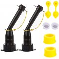 Gas Can Spout Replacement Pour Nozzle Kit Withket Stopper Vent Cap And 2 Collar Caps For Old Style Water Jugs Pre-2009 Plastic 
