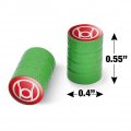Green Lantern Blackest Night Red Logo Motorcycle Bicycle Bike Tire Rim Wheel Aluminum Valve Stem Caps