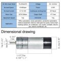 Bemonoc Dc Gear Motor 24v Low Speed 10rpm Encoder Metal Gearmotor With Channel For Diy Engine Toy Robot Rc Car Model