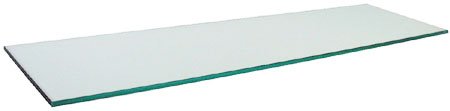 10 X 30 Rectangle 3 8 Tempered Clear Glass Shelf