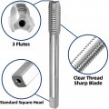 M8 X 1 Thread Tap Right Hand 2 Piece Set M2 High Speed Steel Straight Flute For Internal Threads In Metal Cast Iron And