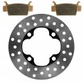 Caltric Front Left Or Right Brake Disc With Pad For Honda Fourtrax Rincon Trx680fga 2006-2009
