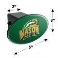 George Mason University Primary Logo Oval Tow Hitch Cover Trailer Plug Insert 2