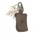 Hide Drink Car Key Holder Coin Purse For Belt Loop Handmade From Full Grain Leather Bourbon Brown 