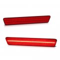 Rear Bumper Side Marker Reflector Led Lamps Upgrade For 1999-2004 Ford Mustang Red Lens Left Driver Right Passenger Pair Set 