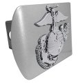 Officially Licensed U S Marine Corps Anchor Insignia Hitch Cover Premium All Metal Brushed Chrome For Trucks And Suvs Fits 