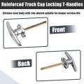 X Autohaux 1 Set Universal Garage Door Keyed T-handle Lock Kit Shed T Handle With 2 Keys For Most Brands Of Truck Caps Camper