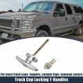X Autohaux 1 Set Universal Garage Door Keyed T-handle Lock Kit Shed T Handle With 2 Keys For Most Brands Of Truck Caps Camper