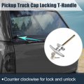 X Autohaux 1 Set Universal Garage Door Keyed T-handle Lock Kit Shed T Handle With 2 Keys For Most Brands Of Truck Caps Camper